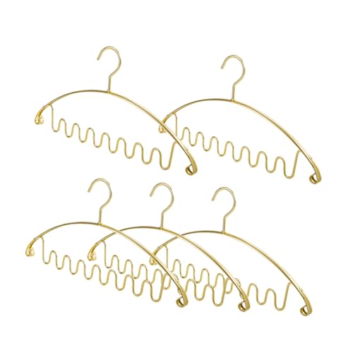 Porte-cravates et ceintures multi-hook MAGICLULU dore pour dressing de 5 pieces - 2