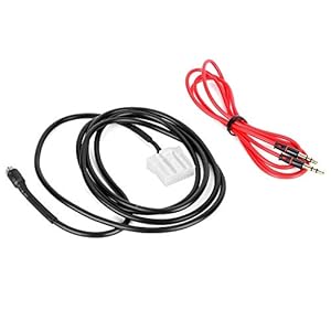 KSTE Auto AUX-adapterkabel radio 3,5 mm vrouwelijk compatibel met Mazda 3 6 2006-2013