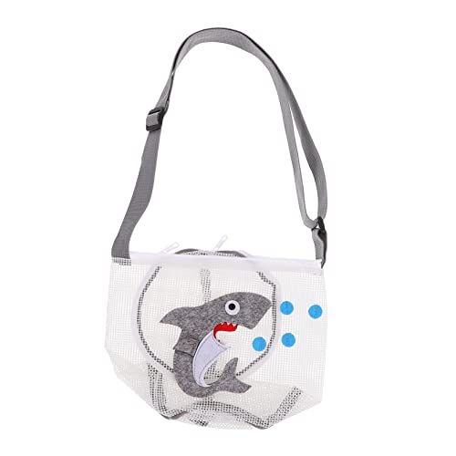 Genérico bolsa de juguetes storage bags beach bag caparazón Playa cangrejo bolso tote bolsa de almacenamiento bolsa de concha bolsa de malla de concha de juguete de polivinilo Grey