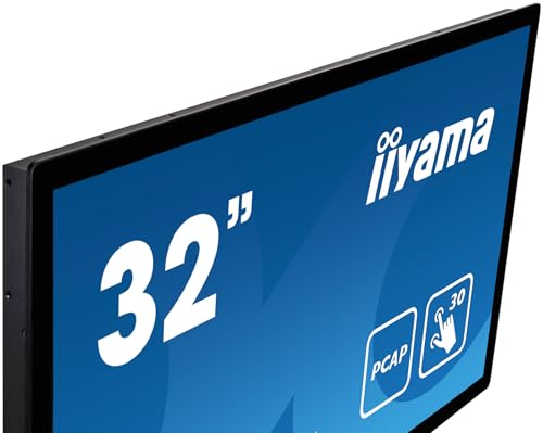 iiyama Prolite TF3215MC-B2 Moniteur LED VA 80 cm 31,5" Full HD Open Frame 30 Points Multitouch capacitif VGA HDMI DisplayPort 24/7 IP65 IK-7 7H Écran Tactile Noir