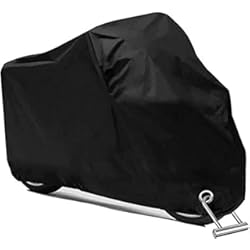 Cubre Moto Honda Cymax Funda para Moto,Cubierta de la Moto Cubierta Protectora UV,Impermeable y Resistente al Viento,Antipolvo con una Bolsa de Almacenamiento.245X105X125cm,Negro