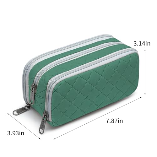 Image of Della Gao Large Pencil Case, Big Capacity Pencil Pouch with 3 Compartments, Office Pencil Bag with Zipper, Big Pen Case for Adults (01-3ALLG)