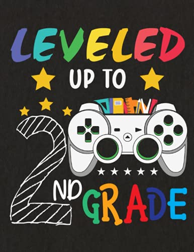 Leveled Up To 2nd Grade: Gamer Wide Ruled Composition Notebook, Gamer Boy Back To School Gift, First Grade Video Game Blank Lined Journal, Gaming ... ... In: back to school supplies 2nd grade gifts image 2