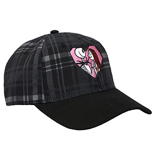 Nightmare Before Christmas Embroidered Plaid Color Block Cap Multicolored #TOP3