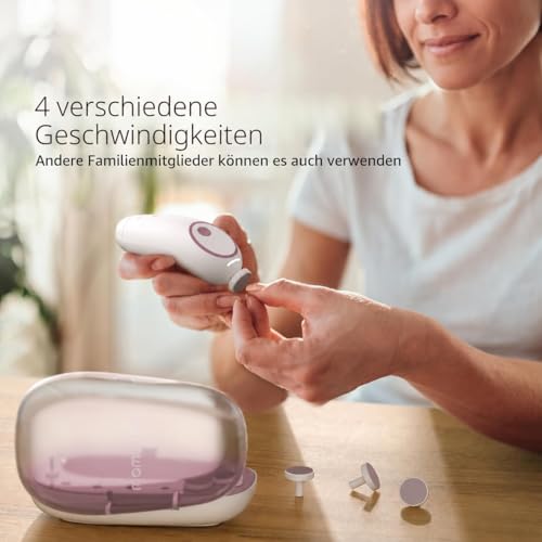 Momcozy Baby-Nagelfeile, elektrisch, wiederaufladbar Baby-Nagelknipser, sanfter Nagelschneider für Babys, mit Nachtlicht… – Ansicht 5