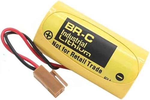 Miniatura 2 de BALOLO (8-Pack) BR-C 5000mAh 3.0V Non-Rechargeable Lithium PLC Battery for A02B-0120-K106/A98L-0031-0007/BR26500 with Brown Plug