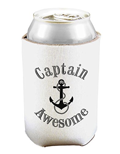 captain Awesome Funny Can and Bottle Insulator Cooler - White 2 PACK