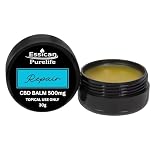 Essican Purelife Repair CBD Balm 30g/500mg – High Strength CBD Muscle Balm for Muscles & Skin with Hemp Oil Organic, Natural Beeswax, Eucalyptus, Peppermint Essential Oils & Vitamin E for Repair