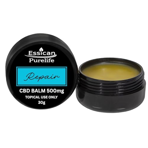 Repair CBD Balm 30g/500mg – High Strength CBD Muscle Balm for Muscles & Skin – CBD Balm with Organic Hemp Oil, Beeswax, Eucalyptus, Peppermint Essential Oil & Vitamin E