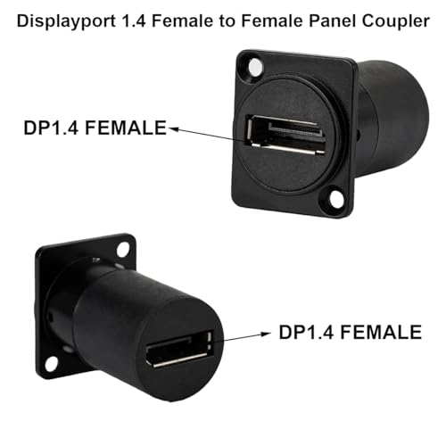 PENGLIN 2PCS Conector Displayport 1.4 Panel Mount miniatura 2