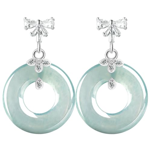 Boucles d'oreilles jade naturel | Bijou artisanal créole élégant pour femme