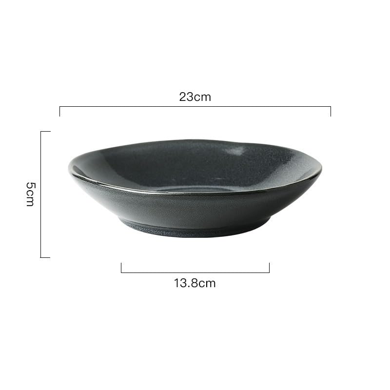 Talerze Na Kolację Naczynia Ceramiczne Styl Nordic Duży talerz Gruba Retro Ceramiczna Miska Głęboka Talerz Salaterka Zestaw Naczyń (7PCS)