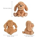 GOBRILLFUN Interaktives singendes Plüschtier – Hund Stofftiere Aufzeichnen & Wiederholen, was Sie Sagen, 8 Lieder, Kopf- & Ohrbewegungen, Geburtstag Weihnachten für Kleinkinder Alter 3 4 5 6