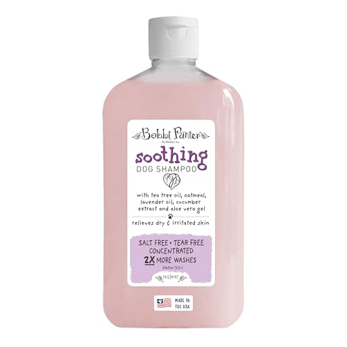 Bobbi Panter Soothing Dog Shampoo, Heals & Soothes Irritated Skin, Lavender Scent - 30:1 Concentrated Formula, Made in The USA, Trusted by Professional Groomers, 14 oz.