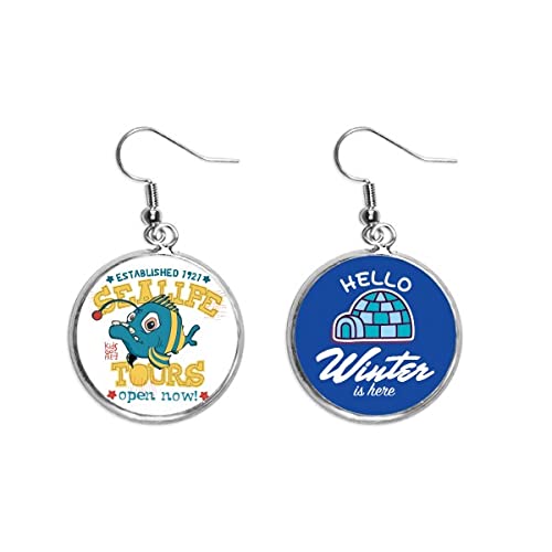 Pendientes de pez linterna joyeria de gota para combinar con ropa de invierno
