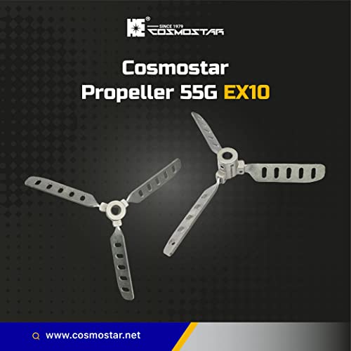 Cosmostar Stainless Steel Mixing Expandable Blade 55 Gallon Paint Mixer Stirring Propeller Tools for Paint Epoxy, Resin, Silicone Stirrer Paddle with ⌀0.47” Shaft Rod, Expandable ⌀ 10 in. (3 Blades)