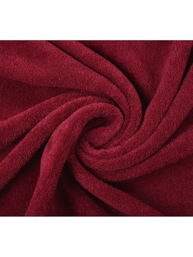 Image of Cotton Bolls Microfiber Large Bath Towel Quick Dry Super Soft Higly Absorbent Lint Free Towel for Bath for Men and Women, Travel, Gym, Beach, Pool, Yoga (70x140 CM) - Maroon