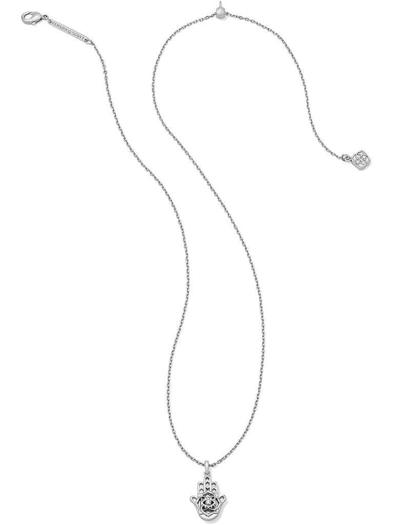 Silver Kendra Scott Hamsa Short Pendant Necklace