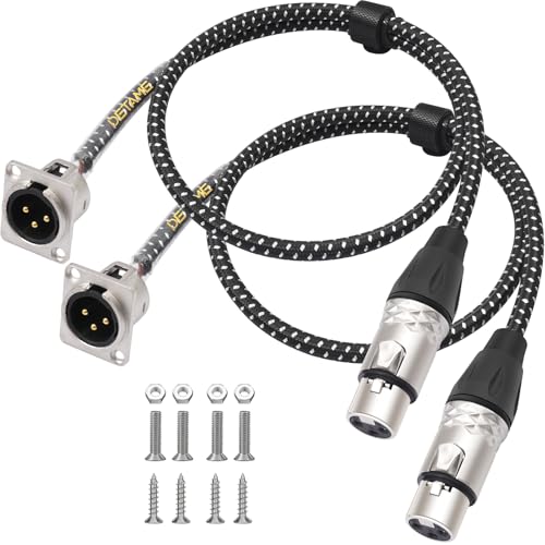 Boîtier de scène XLR câble de raccordement panneau de brassage type D lot de 2