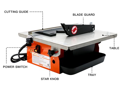 Viyuki Tile Cutter Saw Portable Wet Cutting Porcelain Tile Cutter Table Saw 7-Inch Wet Tile Saw #TOP2