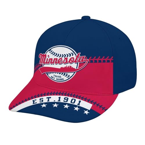 Baseball City Style Adjustable Hat Unisex Adult Game Day Team Color Snapback Cap Sports Fan Gift for Men Women One Sizes Fits All