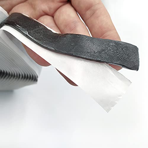 Image of Alenor Black Butyl Seal Putty Tape 1 /5'' x 33 Foot - Leak Proof Putty Tape for RV Repair, Window, Boat Sealing, Glass & EDPM Rubber Roof Patching, Car, Van, Bus & Auto Repair