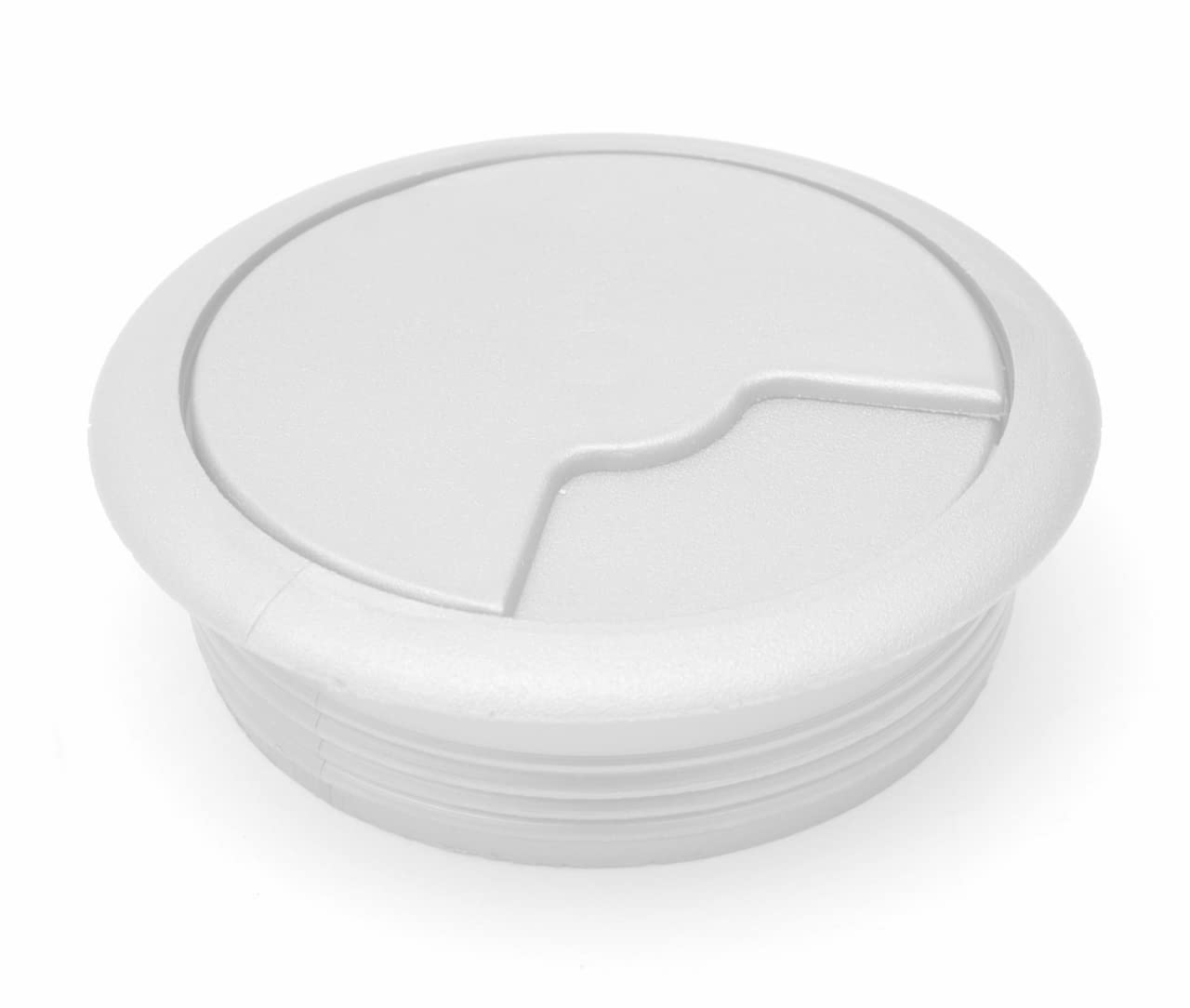 80 mm White PC Computer Desk Plastic Grommet Table Cable Tidy Wire Hole Cover by GTV