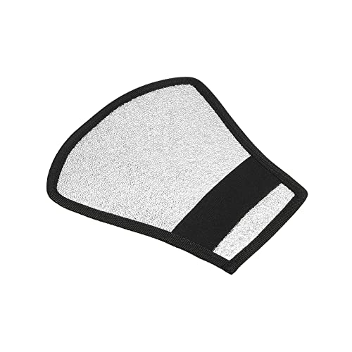 PATIKIL Flash Difusor Reflector, Doble Cara Flexible Curva Rebote Reflector con Elástico Correa para Linterna Fotografía Cámara Velocidad Luz, Plateado Blanco