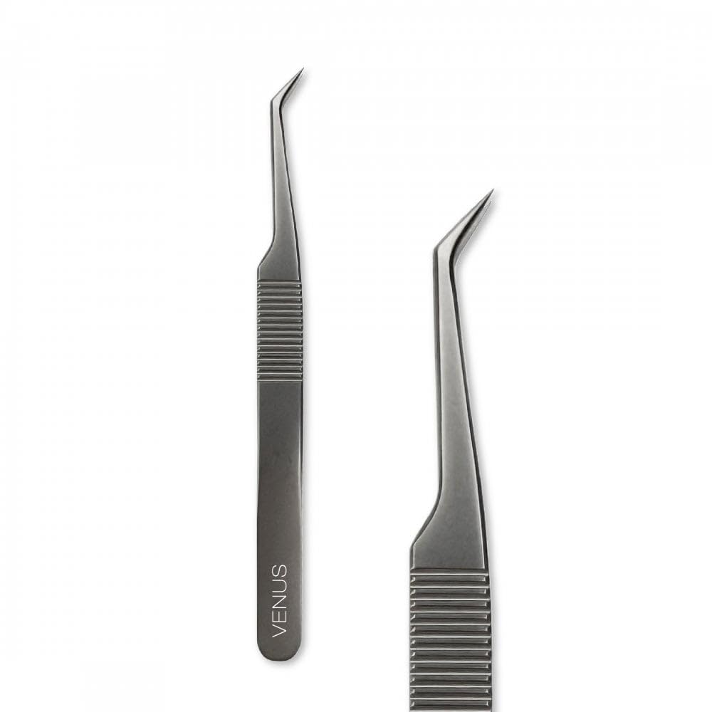 Noir Volume Lashes Silver Phoenix Fiber Tip Lash Tweezers (Venus)