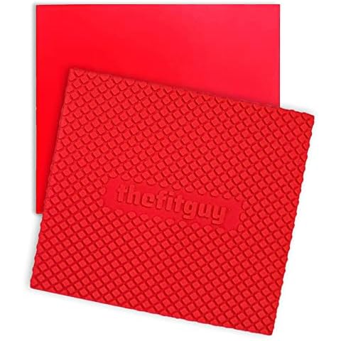 THEFITGUY Silicone Comfy Grip Pads for Weightlifting (Pair, Red) Cover