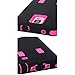 E LV Case for Galaxy Note 4 - Full Body Hybrid Armor Protection Case Cover for Samsung Galaxy Note 4 - Black/HOT Pink