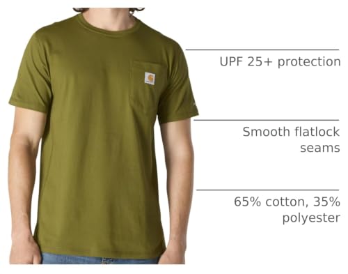 Image of Carhartt Men's Force Relaxed Fit Midweight Short-Sleeve Pocket T-Shirt