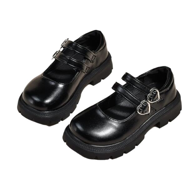 Girl Toddler Little Girl Mary Jane Dress Shoes， Ballet Flats for Girl Party ，Platform Sole School Shoes