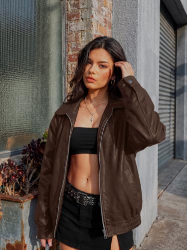 AUTOMET Oversized Faux Leather Jacket