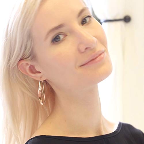 14K Gold Plated Bar Earrings for Women - Long Thread Dangle Earrings - Threader Drop Earrings - Hypoallergenic and Safe for Sensitive Ears2