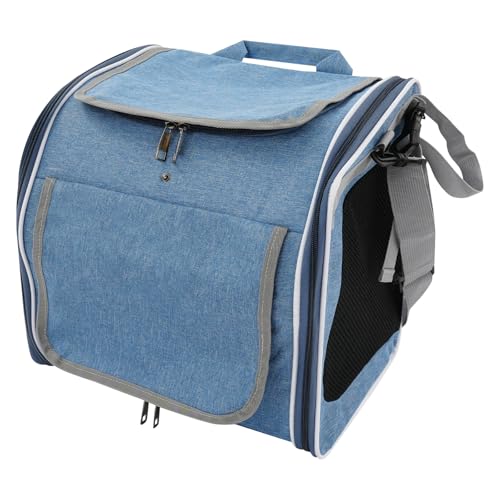4-In-1 Hundekorb für Fahrrad, Faltbarer Hundefahrradkorb Vorne mit 4-Offenen Türen, 360°-Meshfenster, Roll-Sonnenschutz, Haustier-Reisetasche, Hunderucksack für Katzen & kleine Hunde
