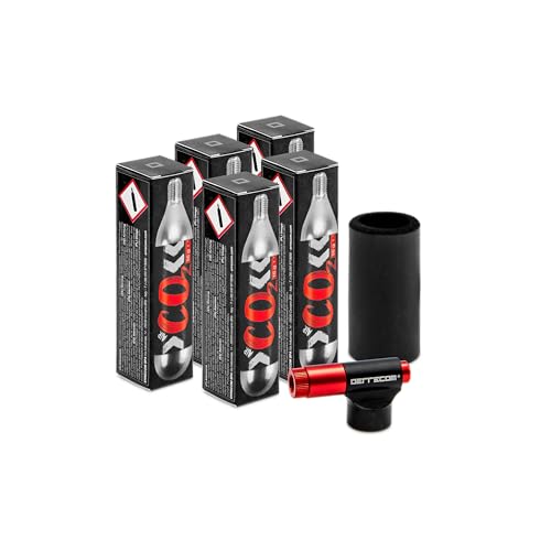 Pompe CO2 ERRECOM 1000 Miglia BKR 7106 pour pneus de vélo avec 5 cartouches 16g