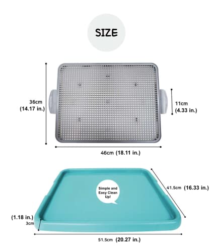 ALPHA DOG SERIES Indoor Dog Pet Puppy Potty Training Toilet Tray Pad Holder for Small and Medium Dogs (Pink) - Thumbnail 5