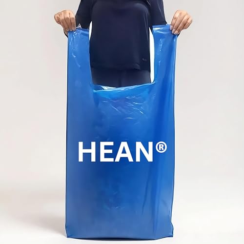 Image of HEAN Hygiene Bio waste semi fresh eco-friendly blue garbage bag thick quality (35x45 inch)-10 pcs. Heavy Duty 75 micron, Biohazard waste bag professional Grade medical bag, X-Large size No leak