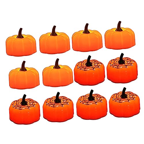 Linternas de calabaza Hallowen NUOBESTY pack de 12 decoraciones con luces velas led