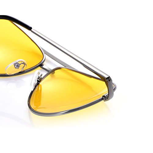 OULII Óculos de sol polarizados HD para dirigir à noite, para homens e mulheres