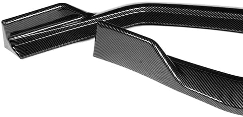 3 Pieces GT-Style Front Bumper Lip Spoiler Splitter Side Body Kit Trim Protection Compatible with 2018-2023 Ford Mustang, 2019 2020 2021 2022 (Painted Carbon Style)