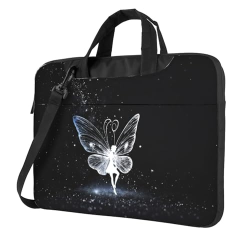 Sac ordinateur portable 14 pouces avec poignée et motif papillon