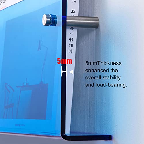 Genérico Revistero acrílico contemporáneo de 3 Piezas para Montaje en Pared, Ideal para folletos, catálogos y manuales. Organizador Multifuncional para el hogar y la Oficina.