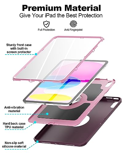 Aicase Ipad 10Th Generation Case 2022 Ipad 10.9 Inch Case Heavy Duty Shockproof Triple Layer Defense With Built-In Screen Protector Full-Body Rugged For Ipad 10Th Gen_3 thumb #3