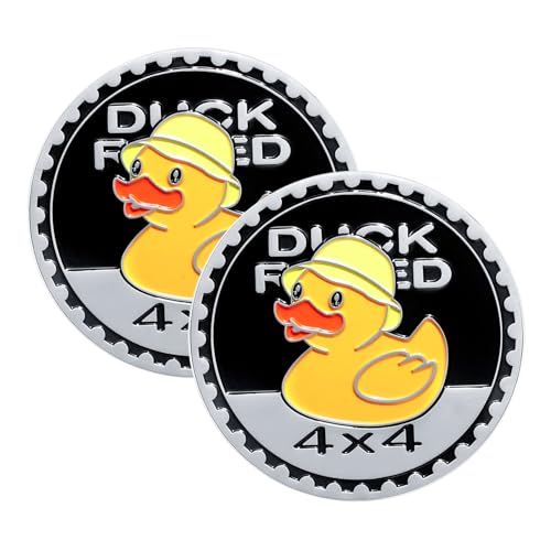 Image of Duck Rated Car Emblem for Jeep - Metal Car Automotive Stickers 4x4 3D Car Badge Decals Compatible with Jeep （2 Pcs）