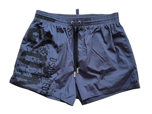 DSQUARED2 Herren-Badehose Boxer kurz Swim Shorts D7B65420.03946 Grau, Schwarz-Grau, 44