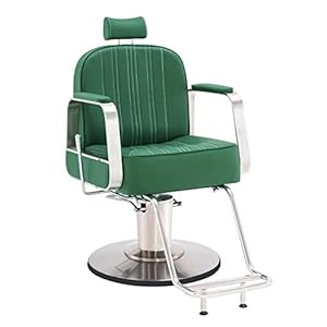 BarberPub Salon Chair for Hair Stylist, All Purpose Hydraulic Barber Styling Chair, Beauty Spa Equipment 8548 (Green)
