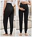 Tjukufpa 3 Pack Women's Maternity Sweatpants Over The Belly Pregnancy Jogger Pants Stretchy Maternity Pants with Pockets