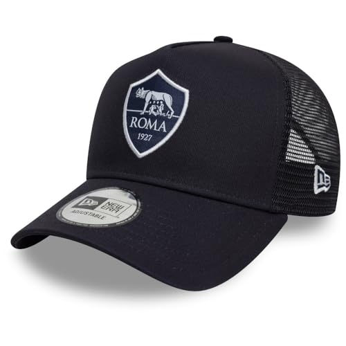 Casquette New Era A-Frame Mesh Trucker AS Roma Navy aux finitions soignées premium